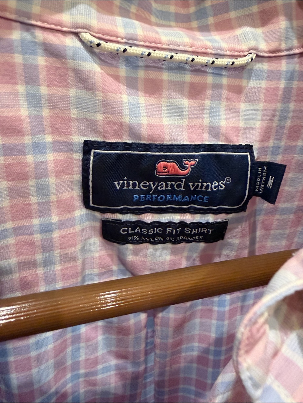 Vineyard Vines Pink & Light Blue Gingham Performance Button-Down Shirt